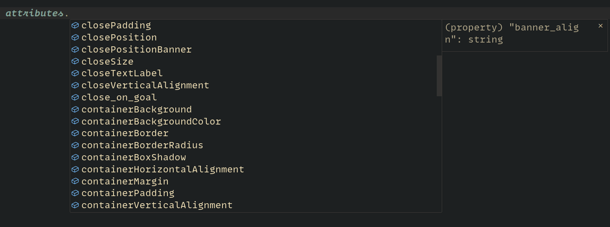 Auto-completions for Block Attributes