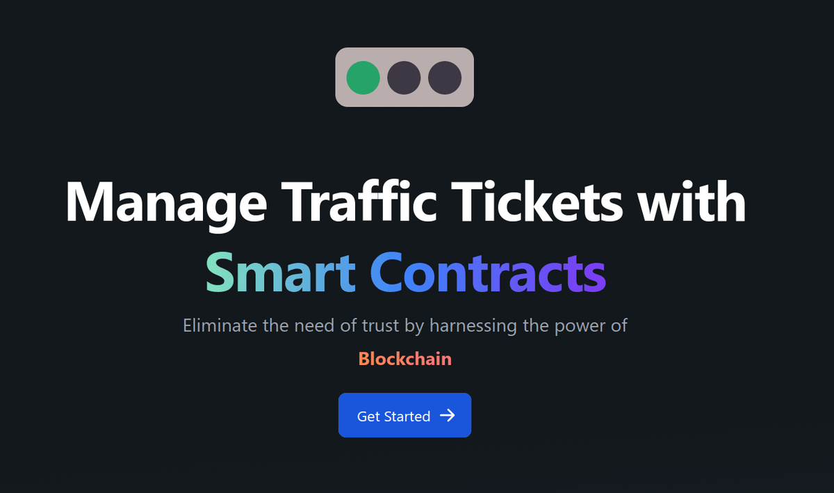 TraffiChain homepage